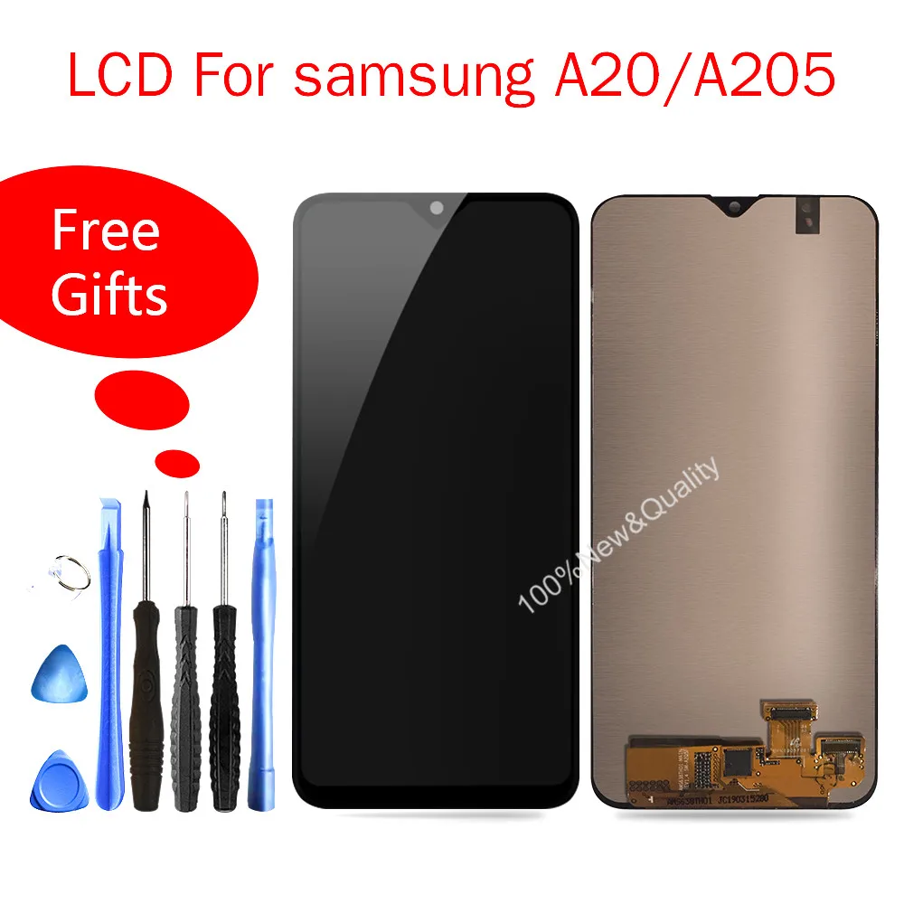

Quality LCD For Samsung A20 2019 A205 LCD Display Screen Touch For Samsung A20 A205/DS A205F A205FD A205A LCD Digitizer Assembly
