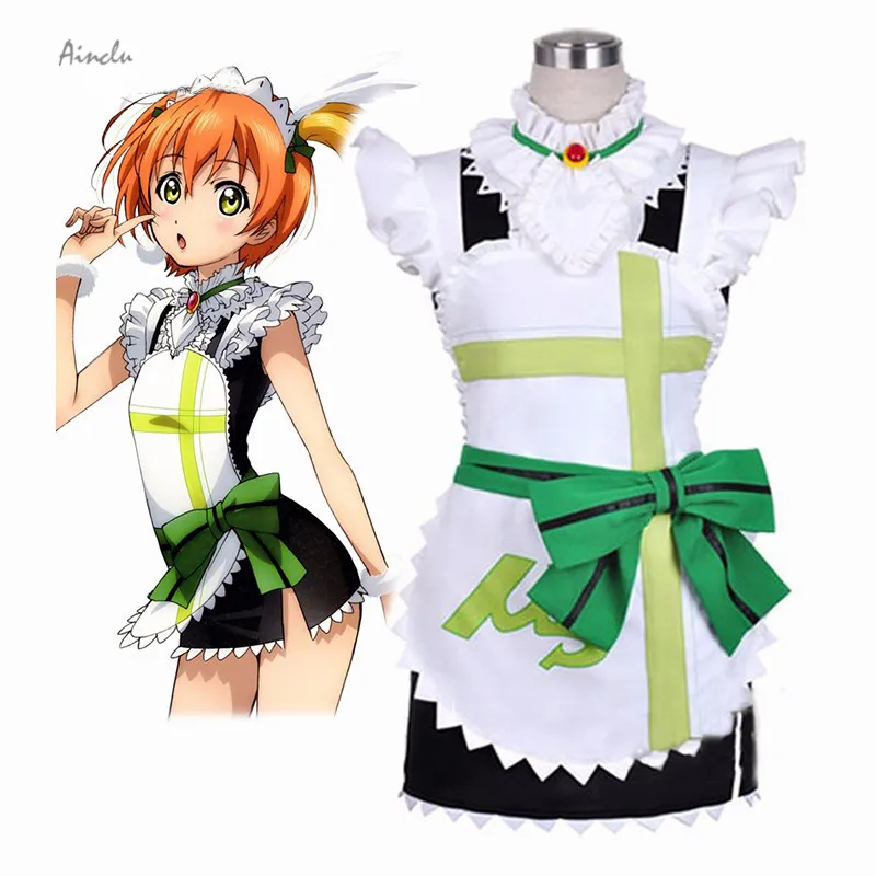 Ainclu/бесплатная доставка Взрослые дети любят жить! Hoshizora Rin Maid костюмы для косплея