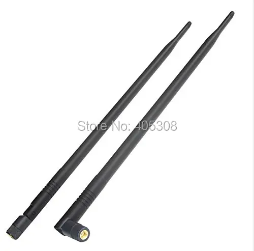 

2pcs 9dBi Omni WiFi Antenna with RP-SMA Connector for Wireless Network Router/USB Adapter/PCI PCIe Cards/IP Camera/Wireless Rang