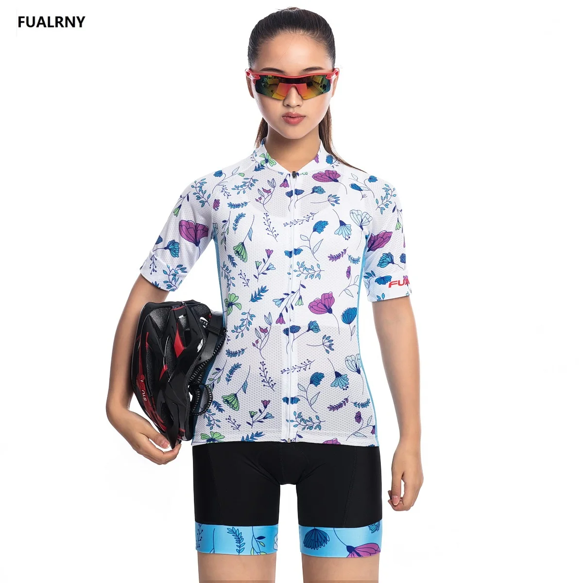 

2018 FUALRNY NEW Pro Thin short Cycling jersey Sets Women Sportswear Mtb Bike Bicycle Padded Cycling Clothing Plant elements