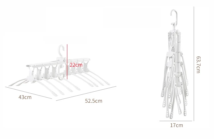 Креативная Складная сушилка для одежды Экономия пространства походные вешалки один для 8 штук одежды домашние складные вешалки 1 шт