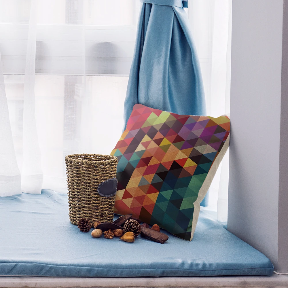 Buy Pillow Case Geometric Pattern Pillow Cover