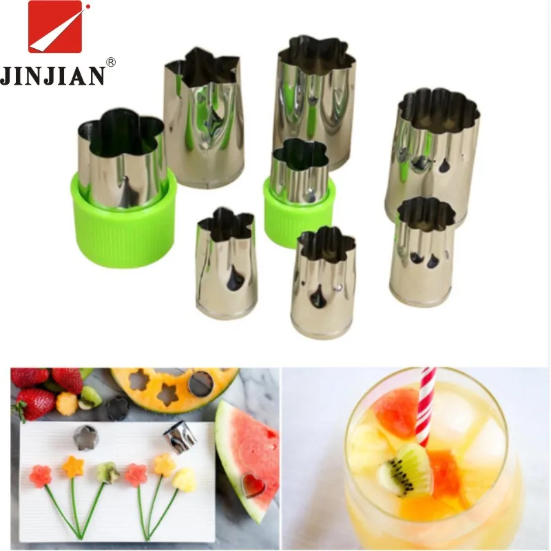 8pcs Vegetable Cutter Sets Kids DIY Mini Cookie Cutters Fruit Cutter