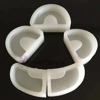 Goede 5 Stks set Dental Lab Gereedschap Silicone Rubber Base Mallen Gips Gips Carving Model Voormalig Base Molds Met Zonder Tonguel