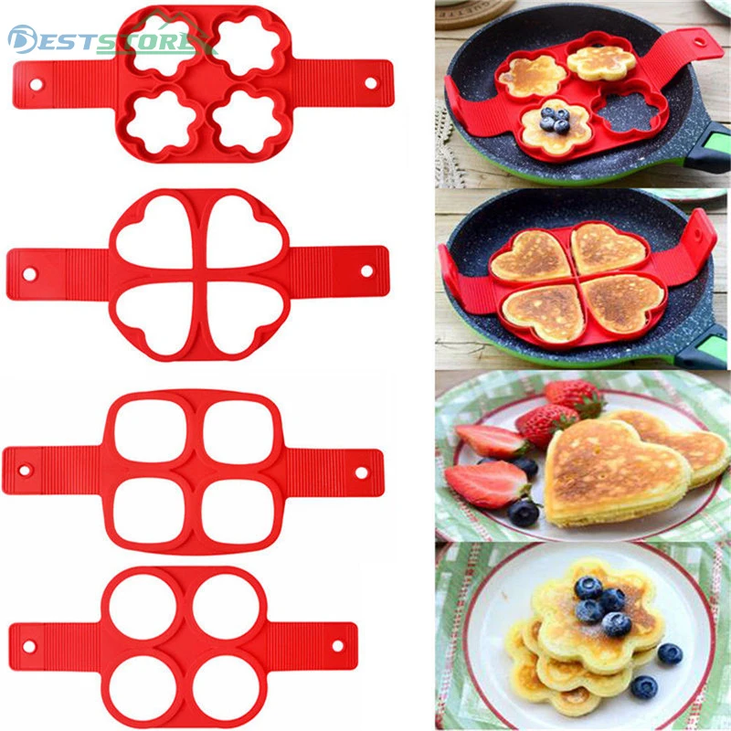 

Nonstick Cooking Tool Egg Ring Maker Egg Silicone Mold Pancake Cheese Egg Cooker Pan Flip Kitchen Baking Accessories