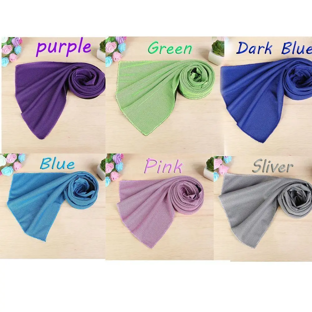

2018 Newest Hot Multicolor Ice Towel Utility Enduring Instant Cooling Towel Heat Relief Reusable Chill Cool Towel Cold towelOWEL