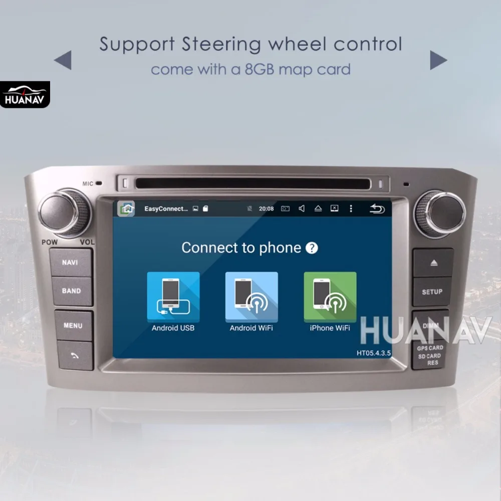 Excellent Car DVD player GPS navigation for Toyota Avensis 2002-2008 T250 Android7 Android8 multimedia 2 din Radio GPS stereo head unit 4