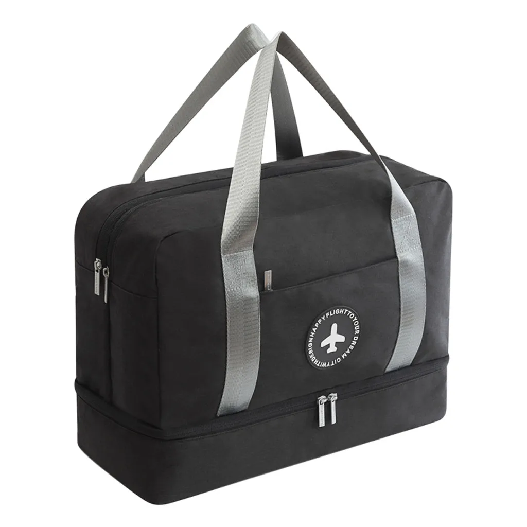 Новая мужская и женская сумка большой емкости рюкзак однотонный дорожная сумка с разделителем для сухого и влажного хранения# G8