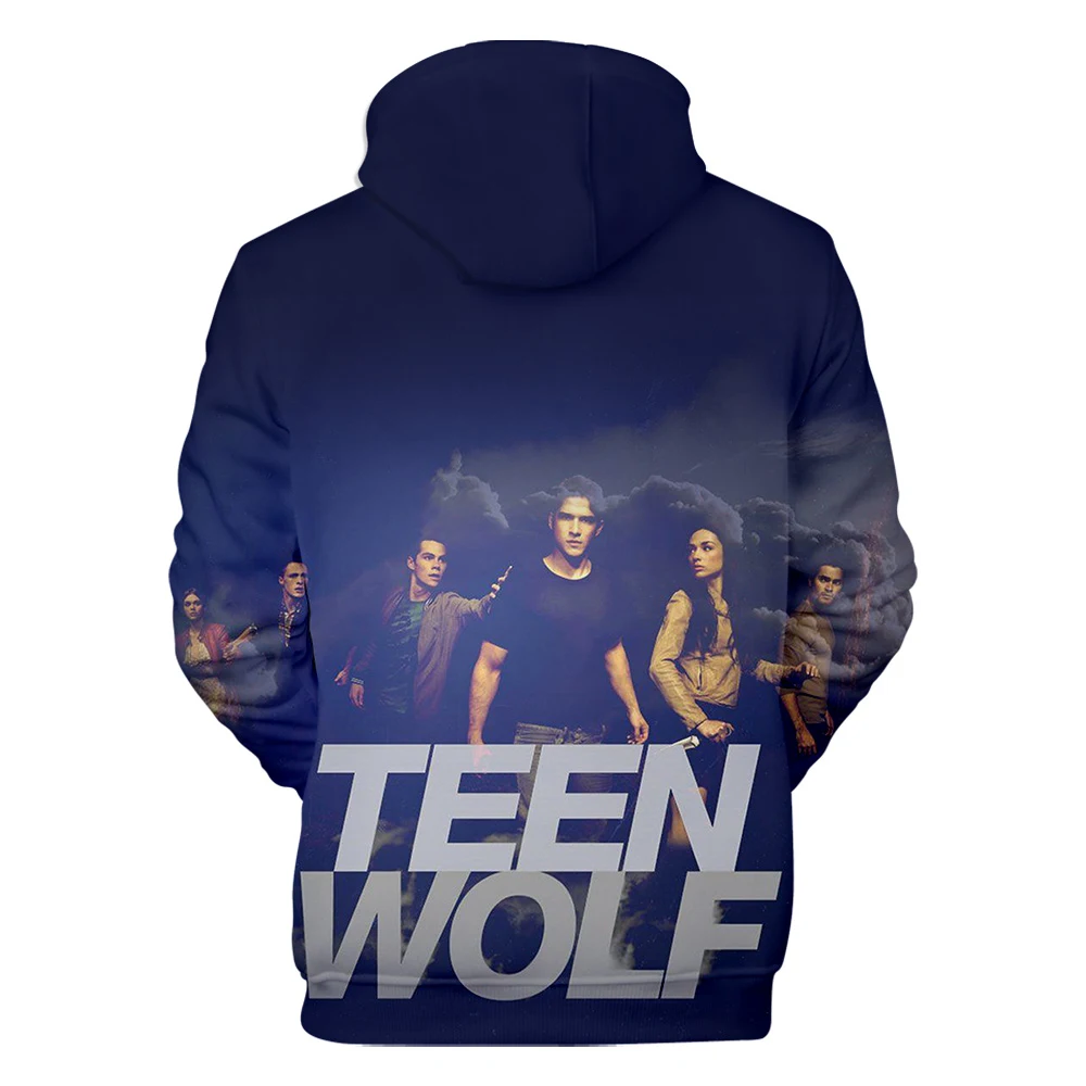 Fashion Teen Wolf Hoodies Derekhale 3D Print Sweatshirts Teen Wolf Men/Women Black Unisex Tops 4XL