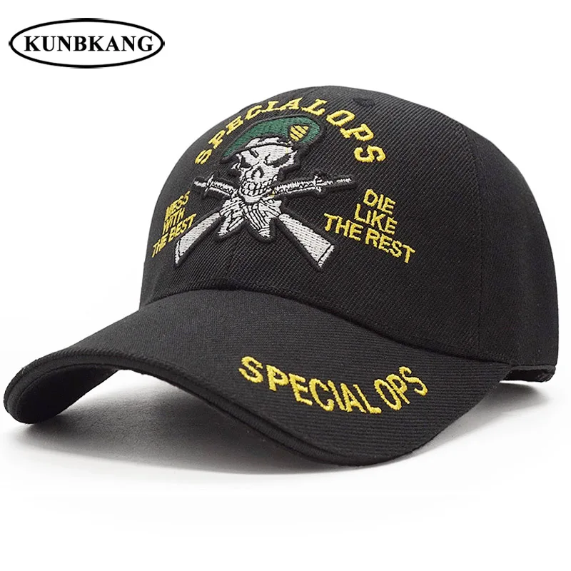 New Skull Baseball Cap Men Army Tactical Caps Embroidery SPECIAL OPS