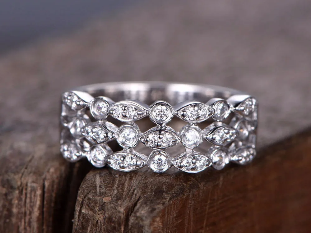 art deco stackable rings