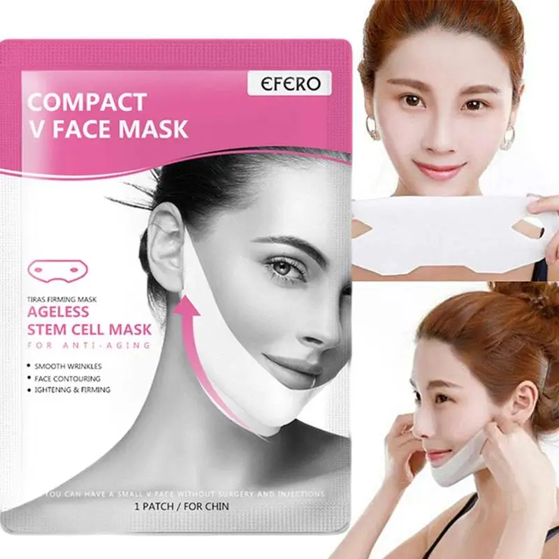

Women V Line Face Mask Face Slimming Cheek Lifting Smooth Wrinkles Cream Face Neck Lift Up Peel-off Masks Bandage Skin Care