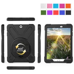 Tablet Case для Samsung Galaxy Tab 9,7 SM-T550 T555 чехол принципиально дети Безопасный противоударный Heavy Duty Силиконовый Футляр рук владельца