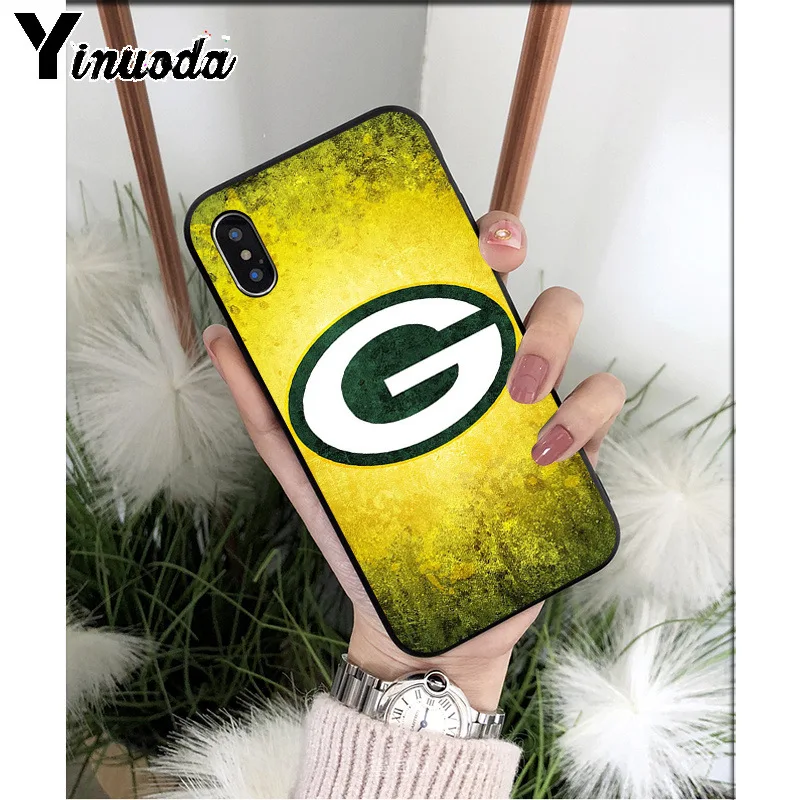 Yinuoda Green Bay Packers Мягкий силиконовый чехол для телефона из ТПУ для Apple iPhone 8 7 6 6S Plus X XS MAX 5 5S SE XR мобильных телефонов