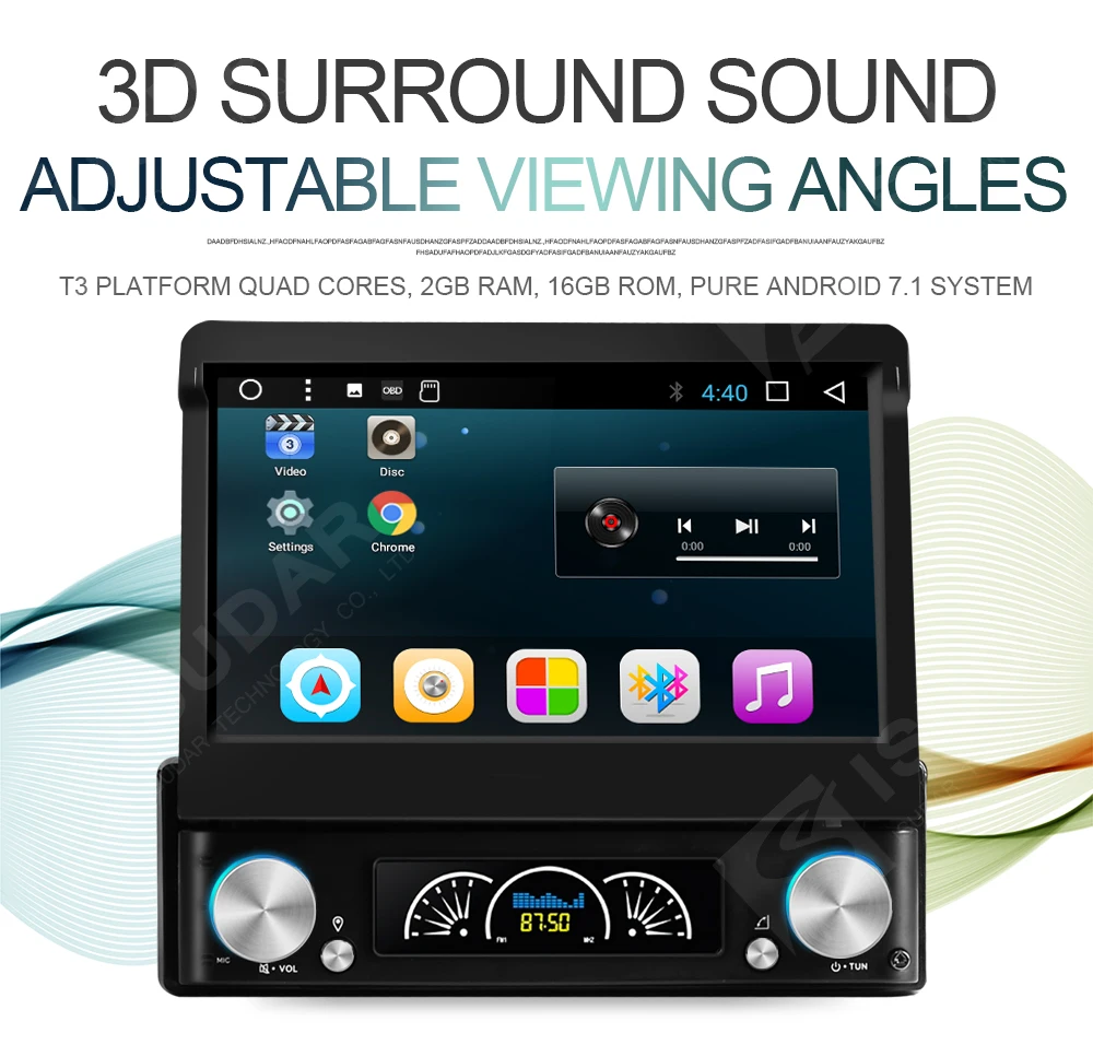 Isudar универсальный автомобильный мультимедийный плеер 1 Din Android 9 7 дюймов съемный мульти сенсорный экран Восьмиядерный стерео радио gps ram 4 Гб