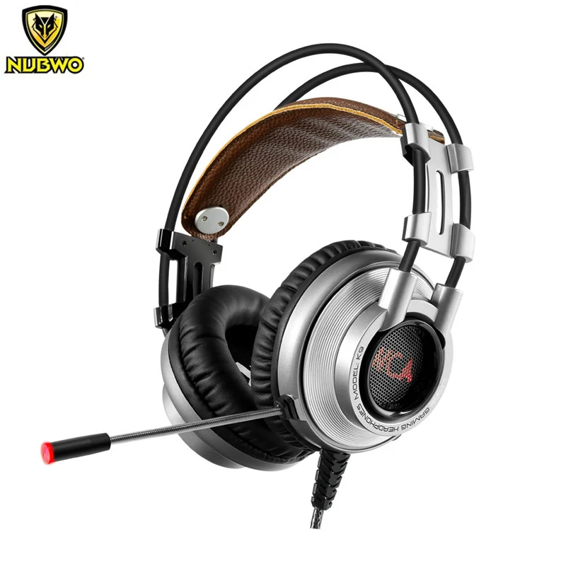Nubwo Xiberia K9 7 1 вибрации USB Игровые наушники головной гарнитур светодиодный свет