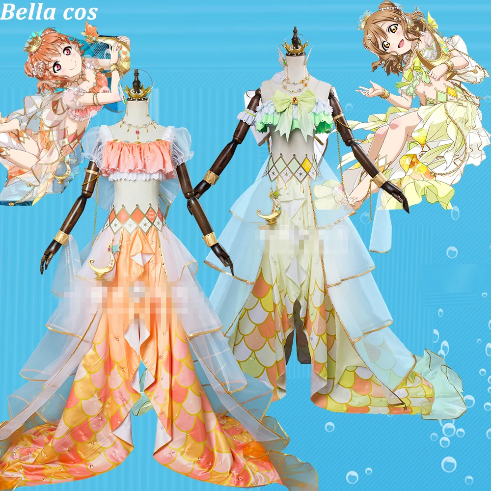 Lovelive Sunshine Русалка Пробуждение Takami Chika/Kunikida Hanamaru косплей костюм платье костюмы на