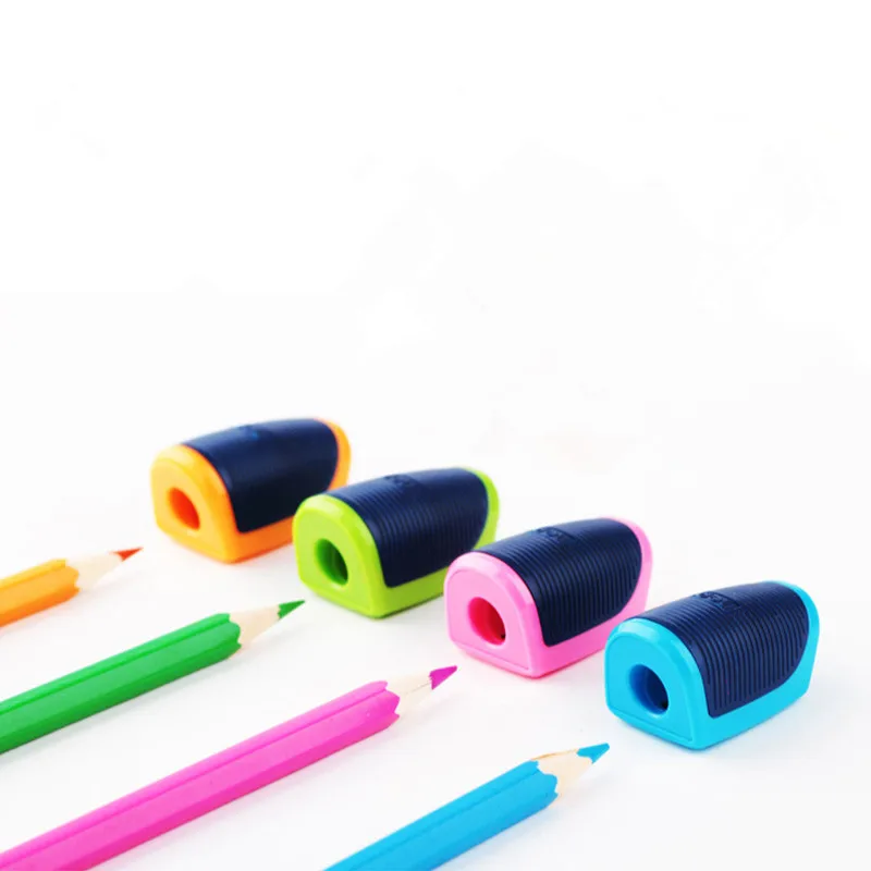 4 pcs/lot Cute Pencil Sharpener Mini Small School Smart Hand Held