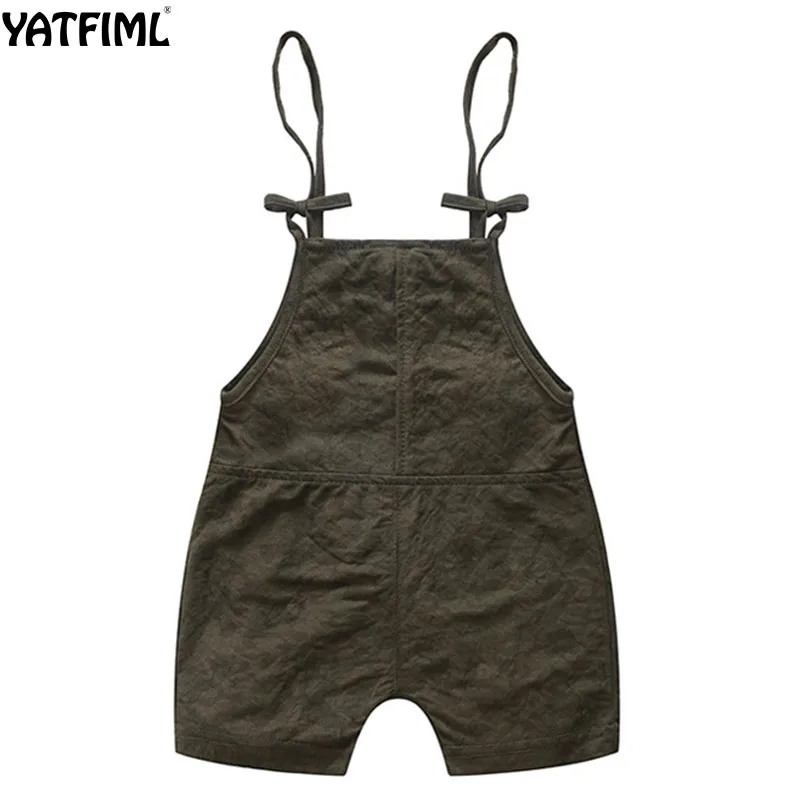 YATFIML сезон: весна–лето комбинезон для младенцев комбинезон для девочек мальчиков камуфляжной ткани укороченные штаны