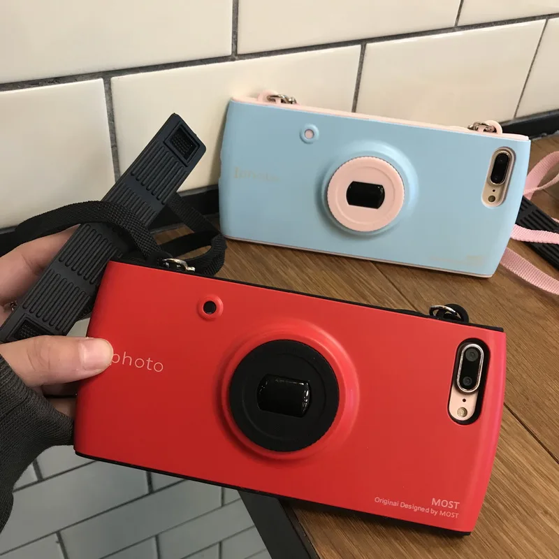 

YISHANGOU Fashion 3D Camera Pattern Phone Case For iPhone X 8 Plus Hybrid 2 in 1 PC+TPU Shockproof Cover For iPhone 6 6S 7 Plus