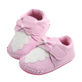 

Spring New Baby Girls First Walkers Shoes Soft Sold Infant Toddler Anti-Slip Spring Baby Shoes