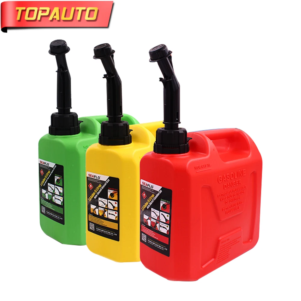 

TopAuto Fuel Tank 5L 10 Litres Spare Plastic Cans Diesel Gasoline Benzin Automatic Oil Pipe Tube Moto Car Accessories