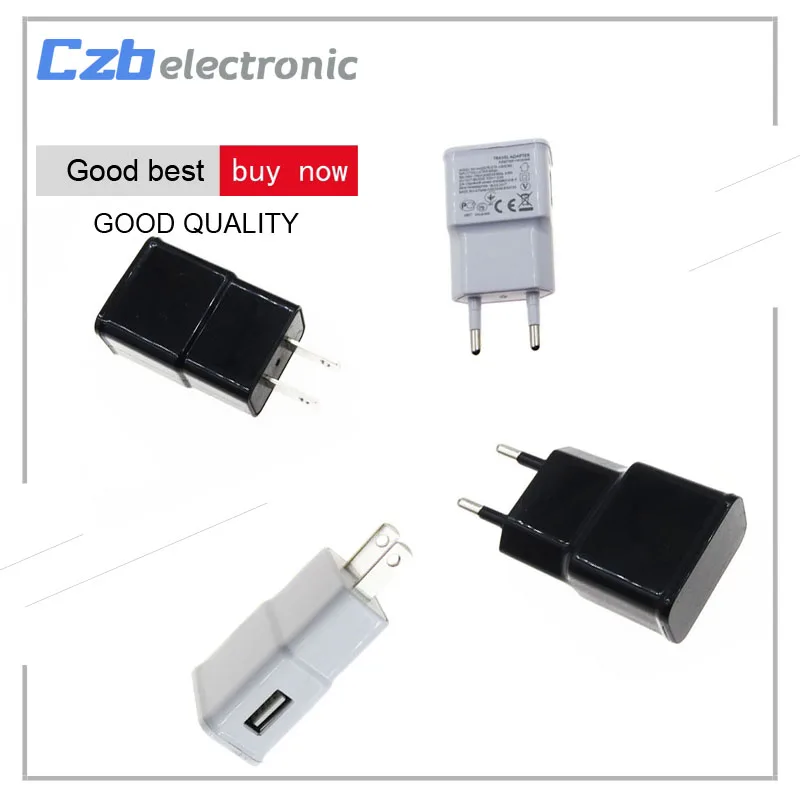 

White/Black 5V 2A US/EU Plug USB Wall Charger Fast Power Supply Adapter Travel
