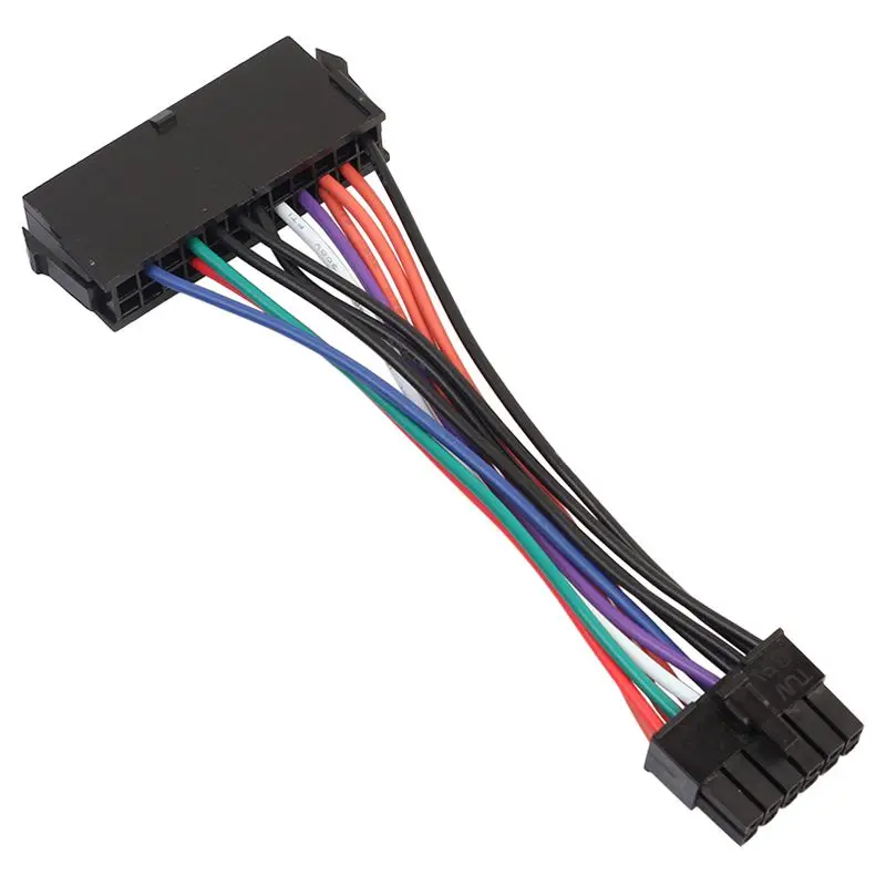 

PSU ATX 24Pin female to 12Pin Male Power Supply Sleeved Cable cord 18AWG Wire For Acer Q87H3-AM Q87H3 AM Q87 Motherboard