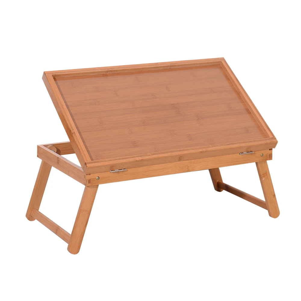 Table Top Adjustable Angle Bed Dining Table Wood Color For Bedroom