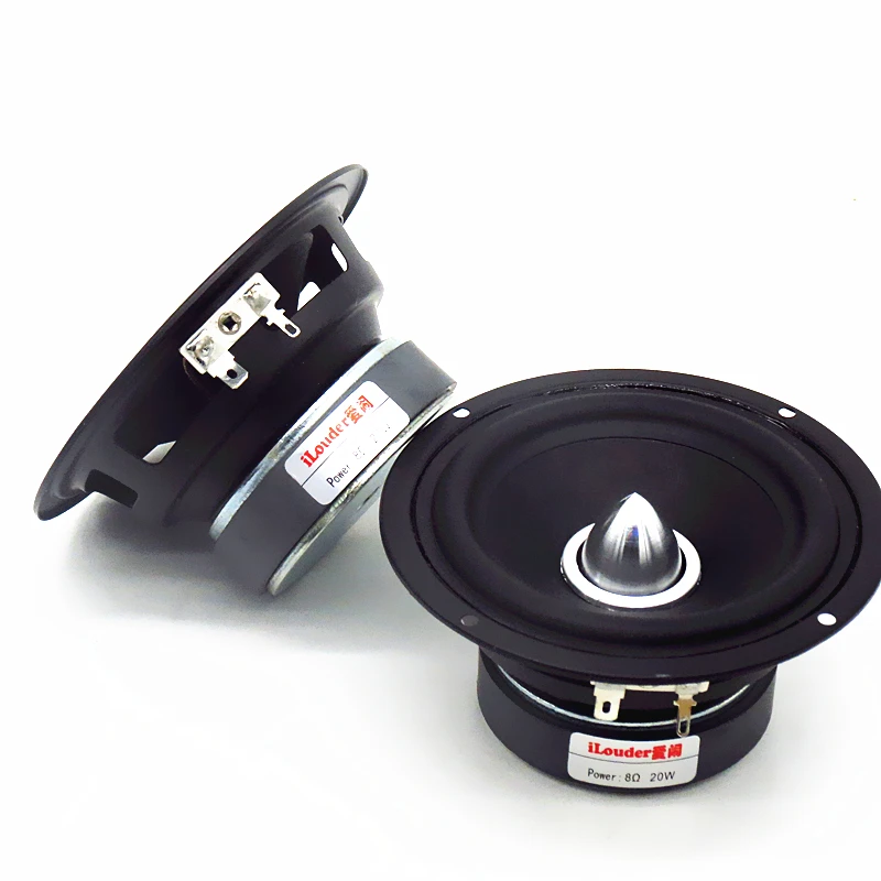 4.5 inch medium tweeter with treble cup full frequency speaker full range speaker 20W speakers fullrange 1 pairs/2pcs