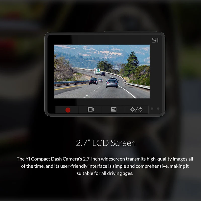 YI Compact Dash camera 1080 p Full HD Автомобильный видеорегистратор с 2 7 дюймовым ЖК экраном 130 WDR
