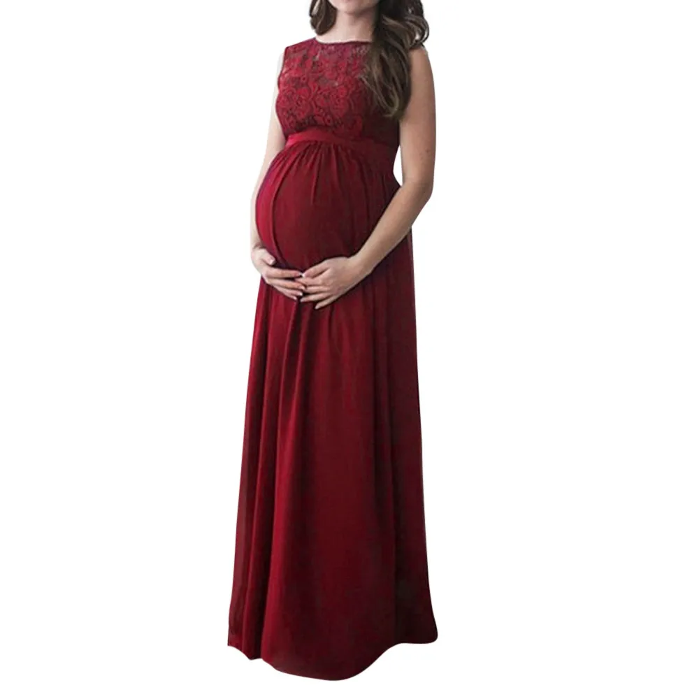 USPS baby girl baby boy Pregnant Women Lace Long Maxi Dress Maternity Gown Photography Props Clothes 2019 drop shipping gift