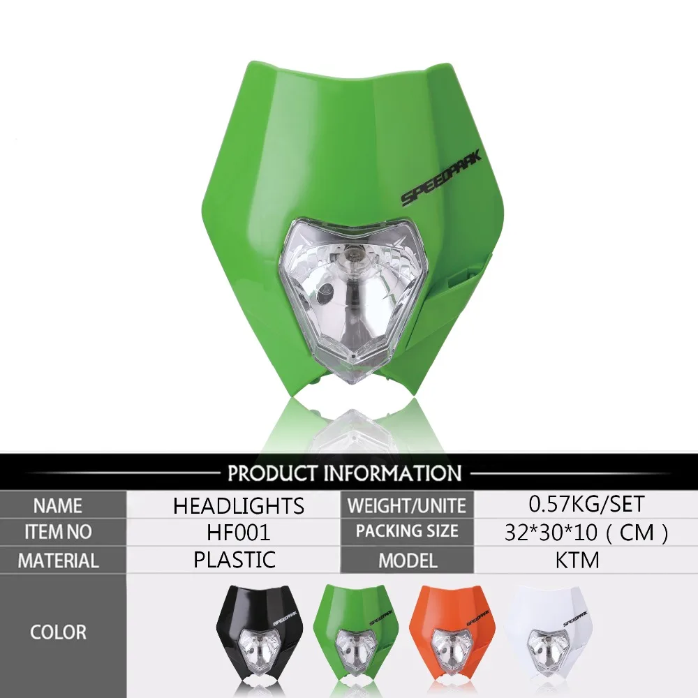 4 color Motorcycle Dirt Bike Motocross Supermoto Universal Headlight Fairing KTM SX EXC|exc|exc ktmexc headlight |