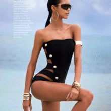 Купальник для девочек, один предмет, сексуальный женский купальный костюм, женский однотонный полиэстер с пряжками