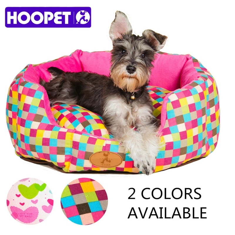 HOOPET Pet Dog Cat All Seasons Colourful Bolster Sofa Bed Removable