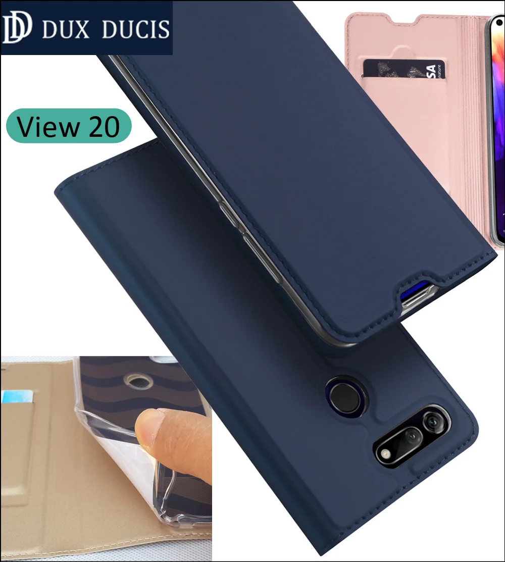 Оригинальный DUX DUCIS чехол для huawei Honor 20 Pro View Книга Флип кожаный кошелек с застежкой