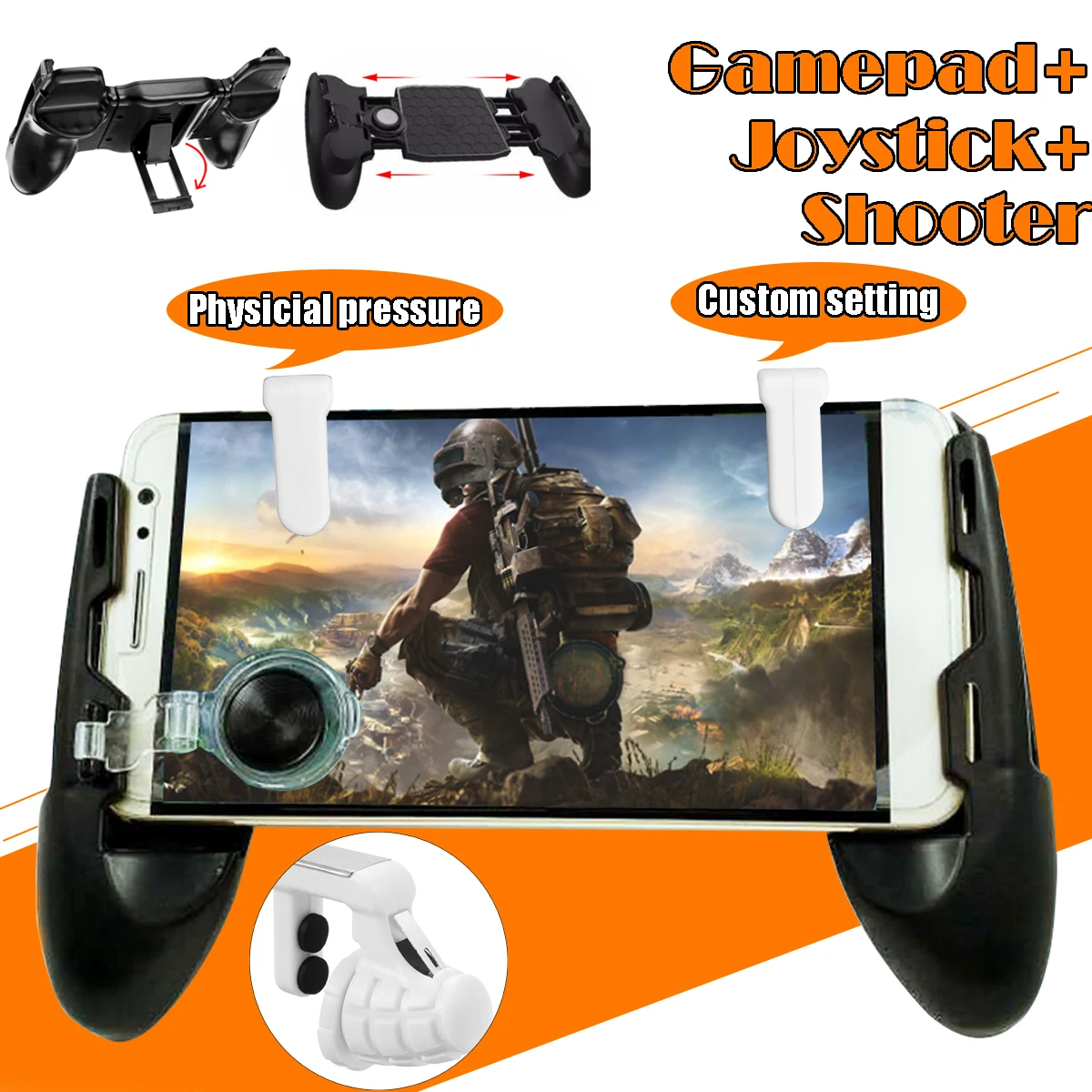 Goede Mobiele Gamepad Handvat Fire Doel Key Button L1 R1 Shooter Controller Trigger Joystick Android voor iphone Xiaomi
