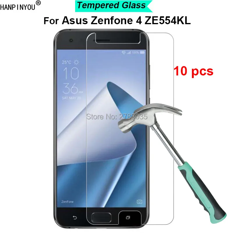 10 Pcs/Lot For Asus Zenfone 4 ZE554KL 5.5&quot New 9H Hardness 2.5D Ultra-thin Toughened Tempered Glass Film Screen Protector Guard |