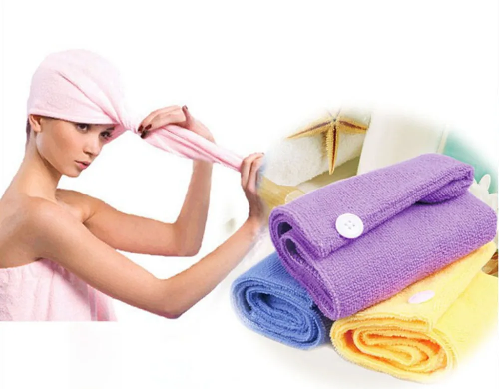 Удобное Мягкое дамское волшебное полотенце для сушки волос/шляпа/крышка быстросохнущая Ванна#3479