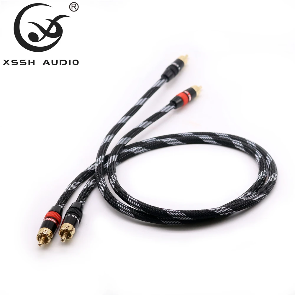 HI end HiFi высокое качество YIVO XSSH Аудио Видео DIY Hifi RCA кабель 4N OFC 2RCA штекер аудио