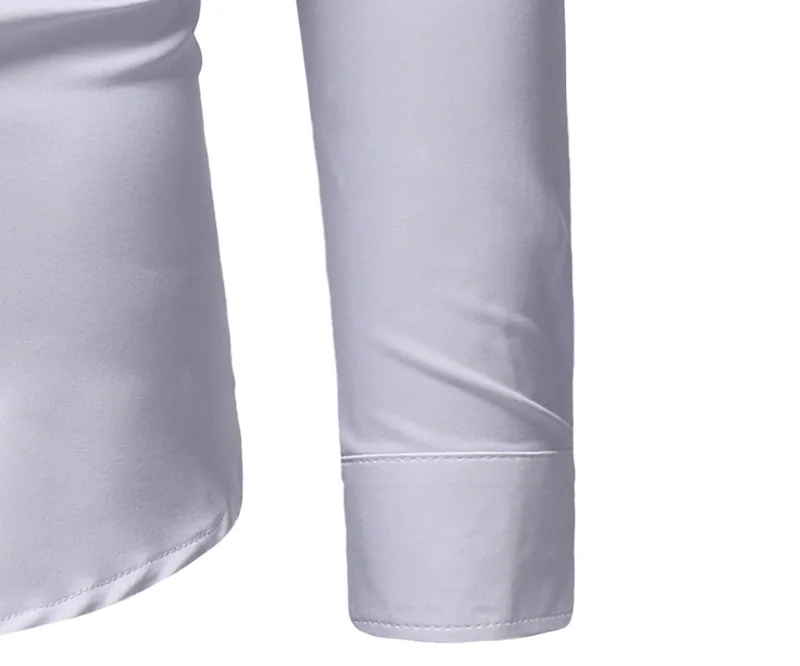 2018 бренд белый цветочный вышивка дизайн для мужчин рубашка повседневное Генри средства ухода за кожей шеи Slim Fit с длинным рукавом брак