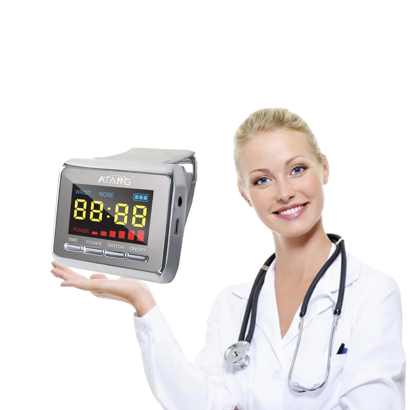 

High Blood Treatment Diabetic Sinusitis Laser Watch High Blood Pressure Diabetes Cholesterol Rhinitis Treatment 650nm Laser