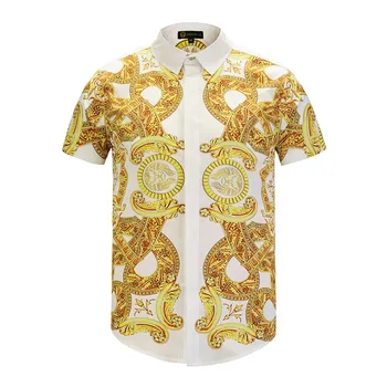 

Mens Hawaiian Shirt New Summer Beach Button Short Sleeve Chemise Homme Imprimée Mens Womens Slim Fit Casual Skirt Travel Party