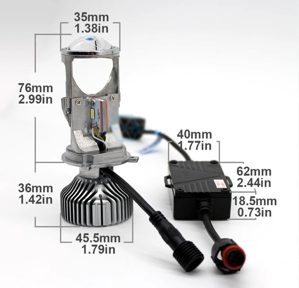 1 SET H4 G6 LED Hi-Low MINI Projector Lens Headlight For Car Clear Dual Beam Pattern 12V 5500K NO Astigmatic Problem 70W 12000LM |