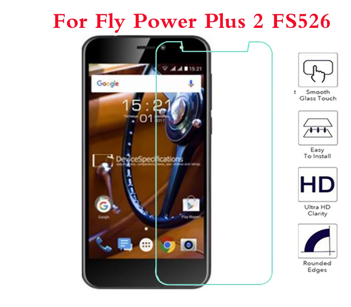 

Screen Protector phone For Fly Power Plus 2 FS526 phone Tempered Glass SmartPhone Film Protective Screen Cover
