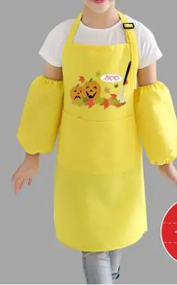 Детский корейский Фартук без рукавов на Рождество, Хэллоуин, тематическая одежда для активного отдыха, защитный фартук с рисунком - Цвет: 4