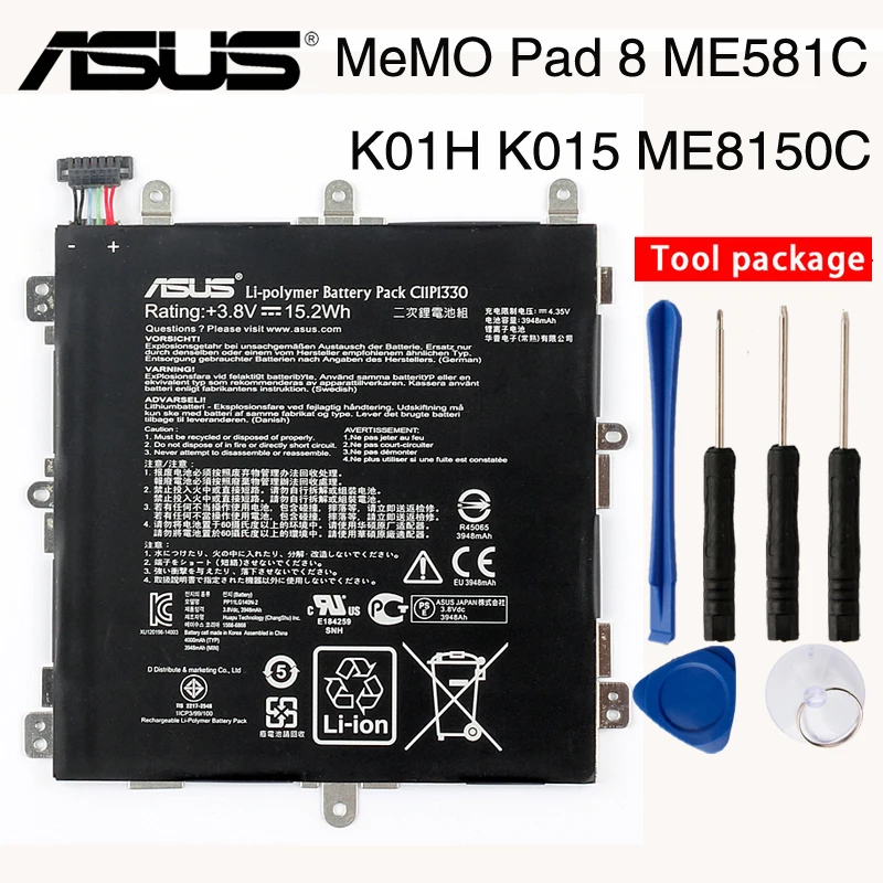 

Original ASUS High Capacity C11P1330 Battery For ASUS MeMO Pad 8 ME581C K01H K015 ME8150C with Free tool