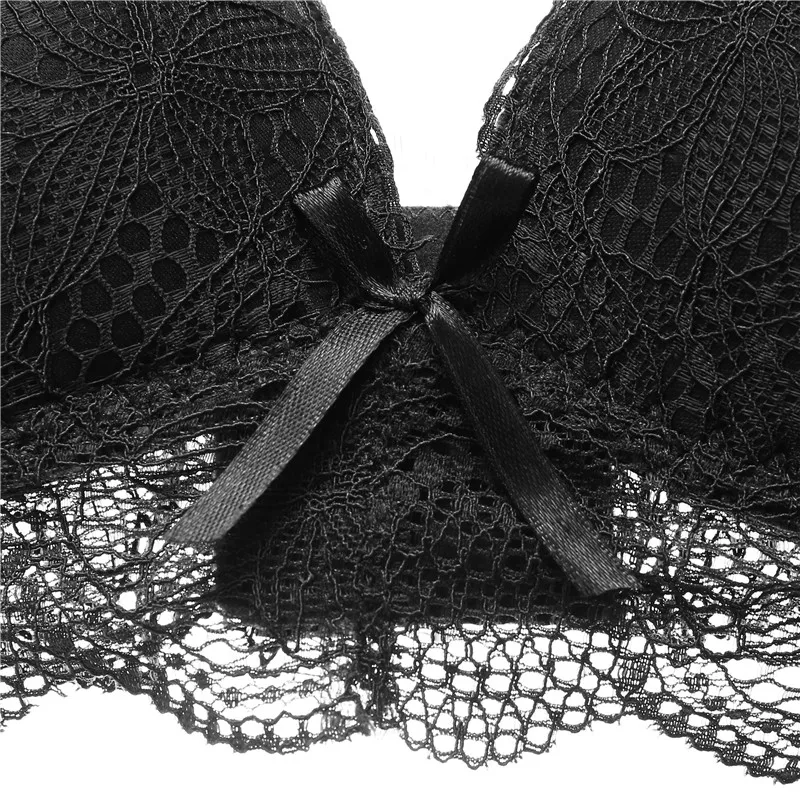 Lace Bra Set For Women Comfort Wireless Bra Sexy Lingerie Set Fashion Female Wire Free Floral Underwear Suit Cotton Girls Panty