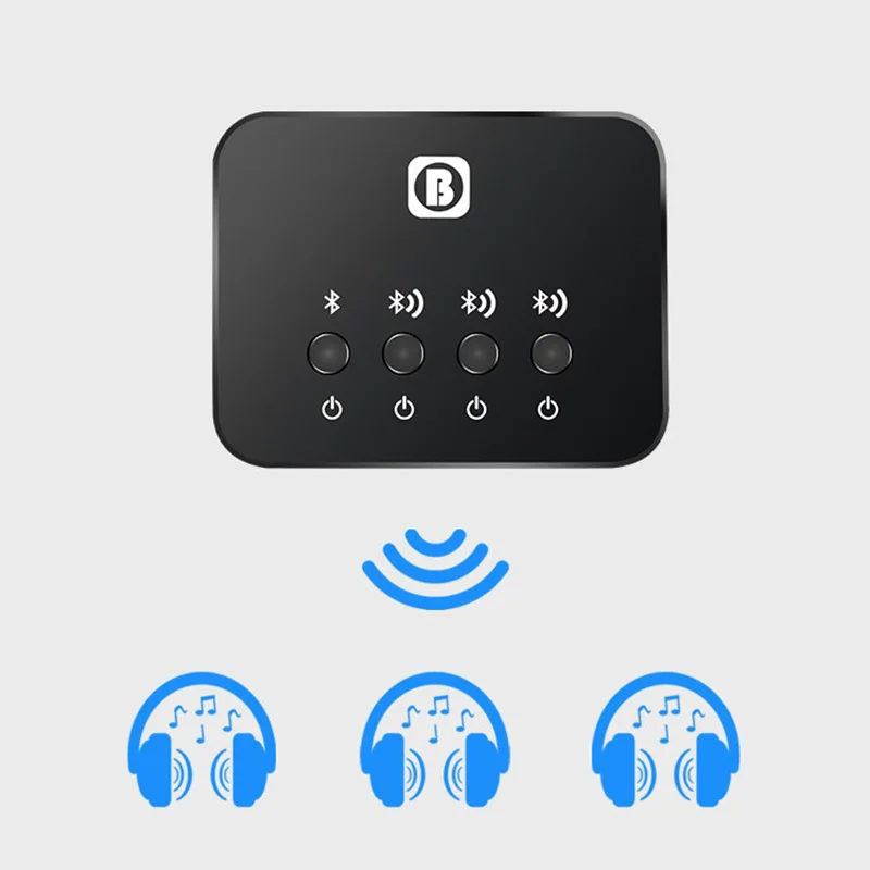 

Dual Link Optical Transmitter Bluetooth v4.1 Multi-pair 1 to 3 Mini for TV Wireless Music Audio Adapter for Headphones/Speakers