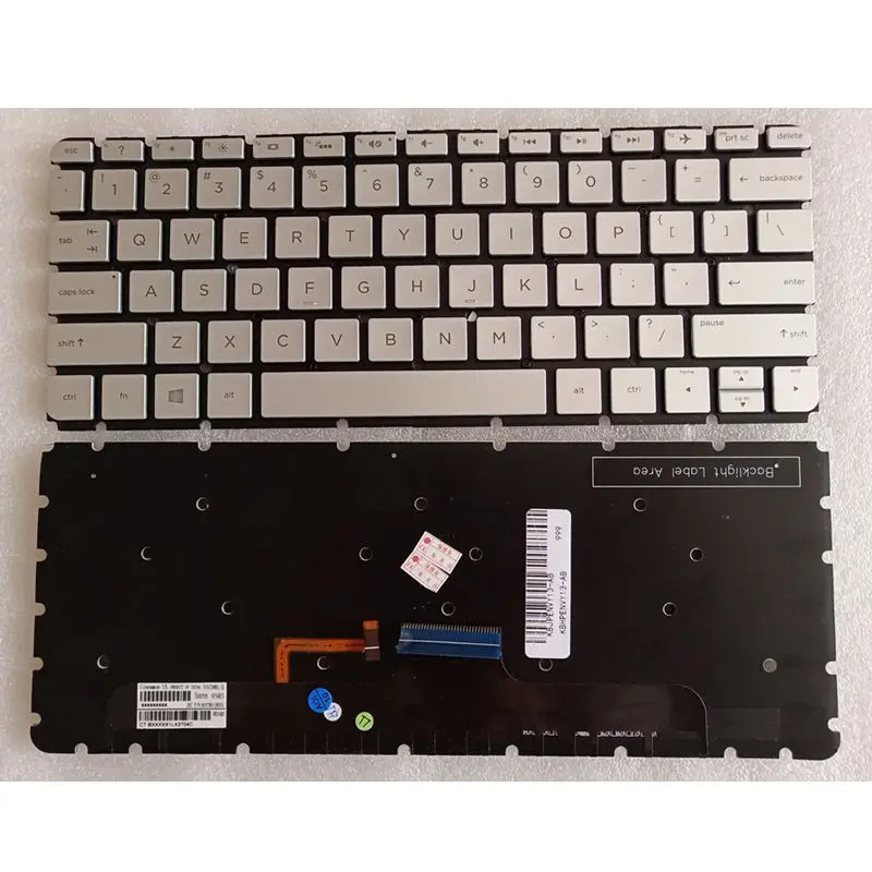 New For HP ENVY M7-N000 Keyboard German Tastatur Backlit Silver no frmae